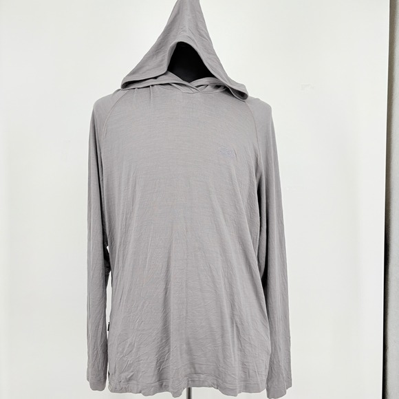 Icebreaker Superlite Elite Merino Wool Mens Hooded Pullover Grey XL Outdoor - Picture 1 of 10